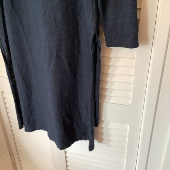 Anthropologie Akemi + Kin Savin tunic sweater navy embroidered v-neck XL - Picture 9 of 9